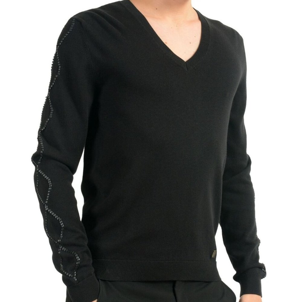 Versace Collection Men's Black V-Neck Sweater